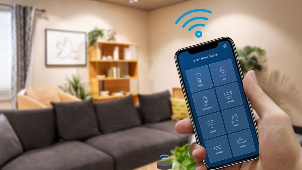 control de hogar inteligente  con celular 